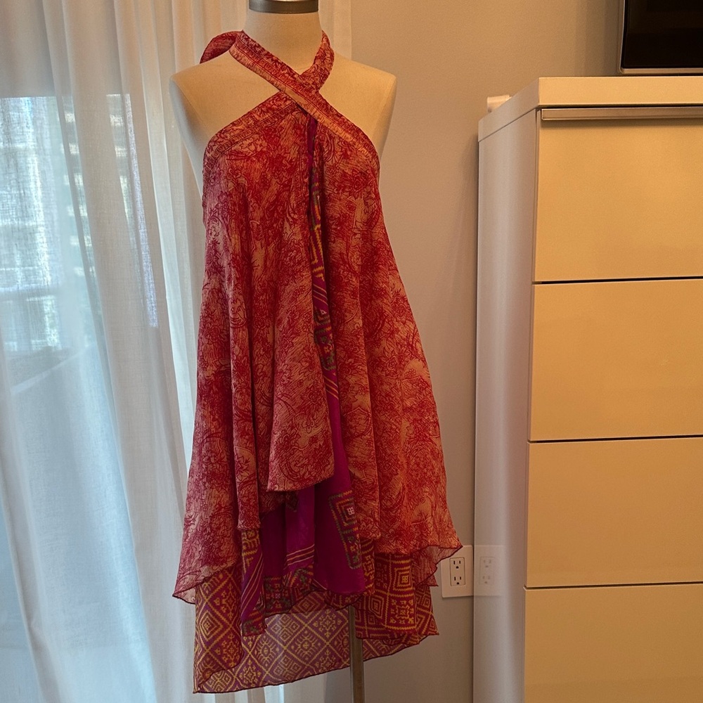 Elegant Red Backless Dress
